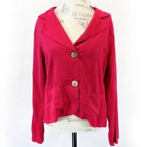 CMC Color Me Cotton Art to Wear Pink Tencel Shirt Top Jacket Medium Made USA